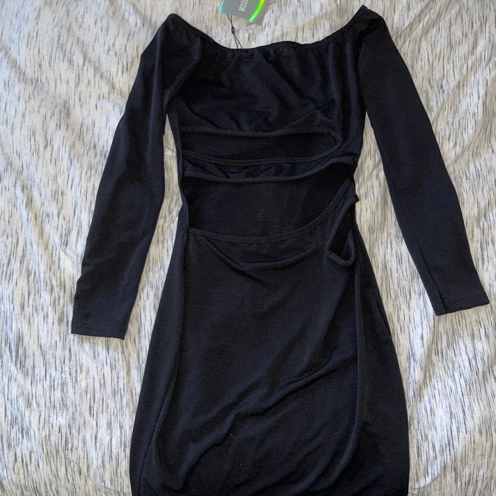 Missguided black cut out dress